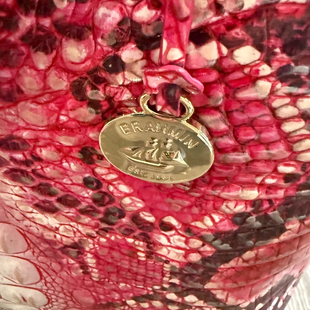 Brahmin bag Duxbury Satchel Crown of Hearts Ombre Melbourne New! - Picture 4 of 6